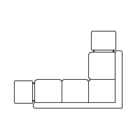 Lounge-Platform in L-Form