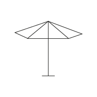 Middenstok parasol